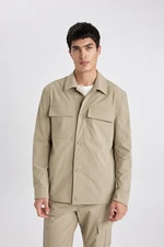 DEFACTO Regular Fit Polo Neck Shirt Jacket