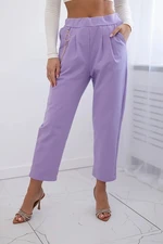 New punto trousers with a light purple chain