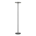 Czarna lampa stojąca LED ze ściemniaczem i szklanym kloszem (wysokość 180 cm) Dent – Fischer & Honsel