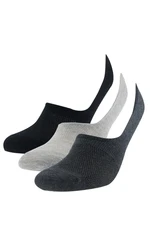 DEFACTO Men's Basic 3-Piece Ballet Socks