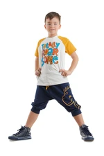 Denokids Roarsome Dino Boy's Summer T-shirt Capri Shorts Set