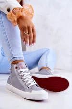 Women's high sneakers Cross Jeans JJ2R4057C gray