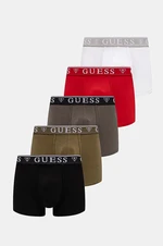 Boxerky Guess 5-pack pánské, červená barva, U4YG16 K6YW1