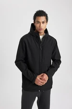 DEFACTO Fit Thermal Insulated Regular Fit Hooded Zippered Softshell Jacket