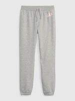 Gray girly sweatpants jogger logo GAP french terry