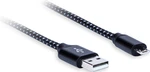 AQ Premium PC64018 1,8 m Blanco-Negro Cable USB Hi-Fi