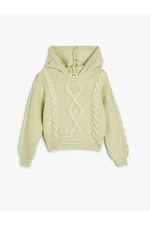 Koton Hooded Knitted Sweater Long Sleeve