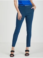 Orsay Black and Blue Ladies Patterned Pants - Women