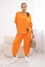 Women's set blouse + trousers - orange