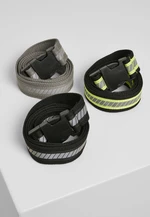 Reflective strip 3-pack blk/neonyellow/silv-blk-grey