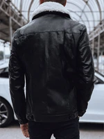 Men's leather jacket black Dstreet