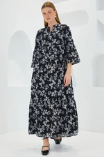 Bigdart 2469 Linen Dress - D. Black