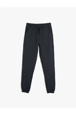 Koton Jogger Sweatpants Pocket Tie Waist Textured Cotton