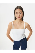 Koton Strappy Undershirt Textured Square Neck