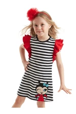 Denokids Lucky Girl Striped Ruffle Summer Dress