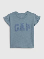 Světle modré holčičí tričko s volánky GAP