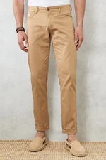 AC&Co / Altınyıldız Classics Men's Camel Slim Fit Slim Fit 5 Pocket Flexible Chino Trousers.