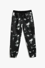 Koton Boys' Black Patterned Sweatpants