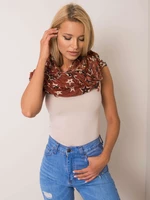 Brown flower scarf