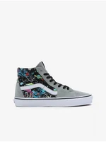 Grey-Black Men's Ankle Patterned Sneakers VANS Sk8-Hi Glow - Men's