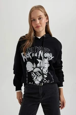 DEFACTO Oversize Fit Rick and Morty Licensed Printed Sweatshirt