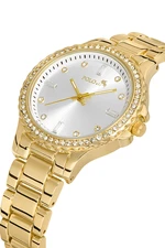 Polo Air Single Row Luxury Stone Women's Wristwatch Gold Color