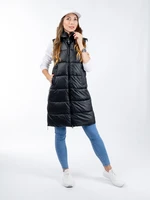 Women's quilted vest GLANO - black