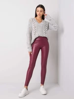 RUE PARIS Burgundi műbőr leggings