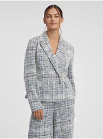 Orsay Blue-cream ladies tweed jacket - Ladies