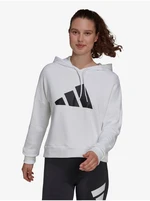 White Women's Printed Sweatshirt adidas Performance W FI 3B Hoodie - Women