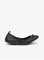 Black Ladies Leather Ballerinas Michael Kors Juliette - Ladies