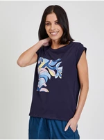 Dark blue women's T-shirt ORSAY - Women