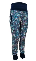 Girls' sweatpants MIA - tm. blue - flowers