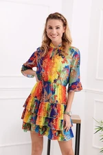 Airy dress with colorful patterns