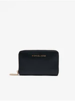 Michael Kors Card Case Black Women's Leather Wallet - Womens