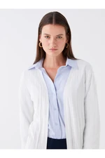 LC Waikiki Women's Knitwear Cardigan with Shawl Collar Straight Long Sleeve