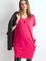 Tunic with a large tear on the back pink