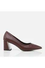 Yaya by Hotiç Claret Red Women's Footwear Chunky Heel