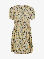 Light yellow lady patterned dress VILA Jackie - Women