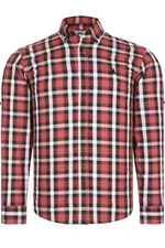 G754 DEWBERRY MENS SHIRT-BURGUNDY-BLACK