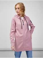 SAM73 Antique Pink Womens Zippered Hooded Sweatshirt SAM 73 Drusilia - Ladies