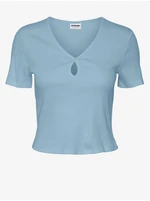 Blue Womens Basic T-Shirt Noisy May Maya - Women