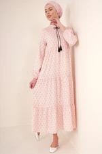 Bigdart 1627 Collar Lace Up Hijab Dress