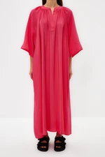 Trendyol Fuchsia V-Neck Half Sleeve Aerobin Woven Kimono & Kaftan Dress