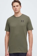 Tričko Under Armour zelená barva, s potiskem, 1326799