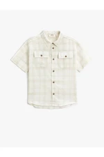 Koton Linen Blend Short Sleeve Shirt With Pocket