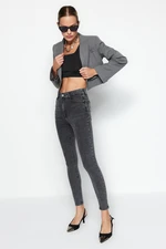 Trendyol Anthracite High Waist Skinny Jeans