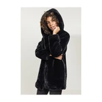 Women's Hooded Teddy Coat Black