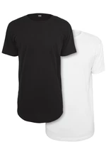 Pre-Pack Shaped Long Tee 2-Pack Black+White