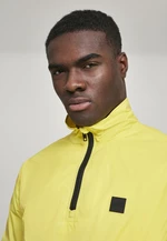 Stand Up Collar Pull Over Jacket Light Yellow/blk